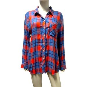 Gap Casual Shirt Women’s Small Beige XL Blue Plaid Relaxed Comfy Western Preppy